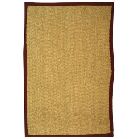 Safavieh Natural Fiber 3 ft. x 5 ft. Power Loomed Small Rectangle Rug - Natural-Red NF115D-3